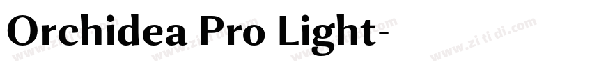 Orchidea Pro Light字体转换